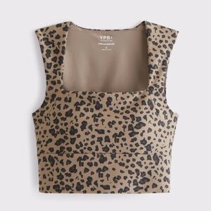 Abercrombie YPB sculptLUX Portrait Tank in Leopard Print Size M Medium